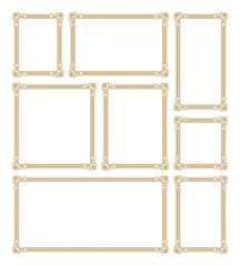 Photo frames isolated on white background. Picture Frame Vector Art - Set of square frames vector