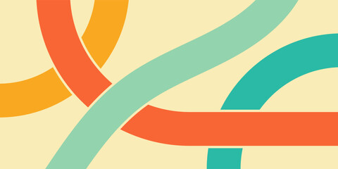 Conceptual illustration of colorful, overlapping pathways symbolizing connection and flow