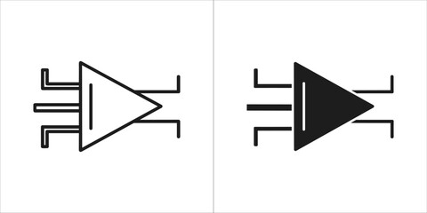 Operational amplifier symbol for circuit design