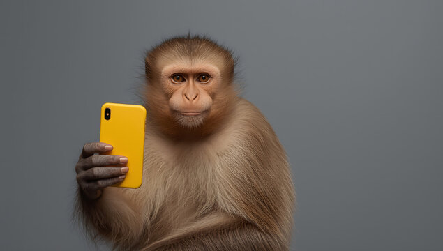capuchin monkey with mischievous grin holding a banana symbolizing playful primate behavior intelligence and wildlife curiosity in natural expression portrait
