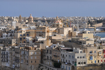 Naklejka premium Valetta Malta Waterfront on the Grand Harbour