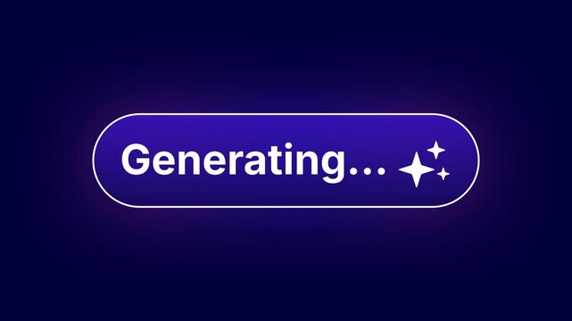 Artificial intelligence generating content after clicking button - Powered by Adobe