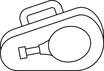 black and white vector illustration of an old fashioned camera