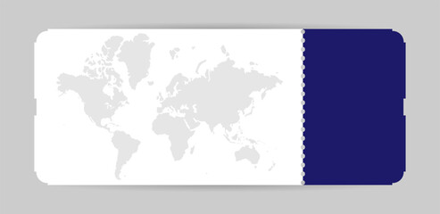 Airplane ticket concept. Boarding pass ticket template. Airline boarding pass template. Air ticket icon. Vector illustration isolated © Dukhanina Ekaterina