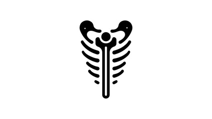 osteoporosis minimal black and white logo vector icon, Orthopedic Svg, Pelvis Svg, Orthopedic Vector, Orthopedic Logo Black And White, Hip Bone Svg, Orthopedic Icon Free, Femur Bone Icon, Hip Bone Ico