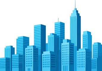 Naklejka premium 도시, 스카이라인, 파랑, 건물, 모던, 건축, 마천루, 도시 풍경, 스카이 라인, 도심, 경관, 나이트, 타워, 아파트, sky, 거리, 사무실, 기업