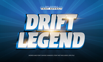 drift legend editable speed text effect for racing title and poster