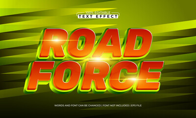 road force editable speed text effect for racing title and poster