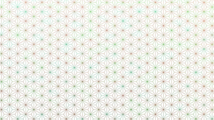 【背景透明】和柄 麻の葉模様のシームレスパターン｜新緑 年末年始 和モダン グラデーション