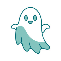 Classic Floating Ghost Icon for Web and Graphic Design
