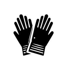 Leather Hand Gloves Vector Illustration