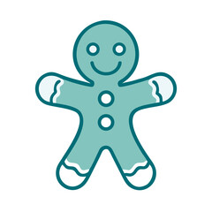 Gingerbread Man Cookie Icon for Web and Graphic Design