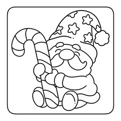 Bold and Easy Christmas Gnome Coloring Pages, Christmasgnome, cute candle with holly bold & easy cute christmas coloring page, Whimsical Gingerbread House Coloring Pages for Kids & Adults, 