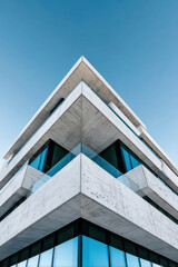 Minimalist modern building with clean architectural lines