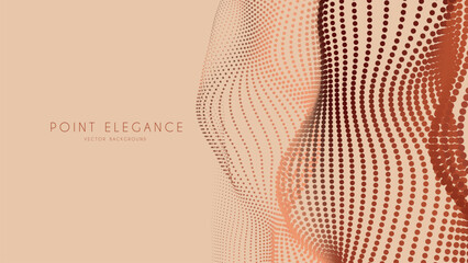 Abstract vector wave pattern illustration with colorful lines and curves background