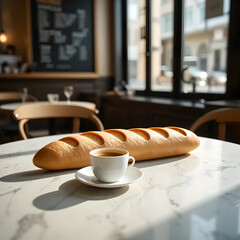 Morning Coffee & Baguette: A Perfect Start at the Cafe