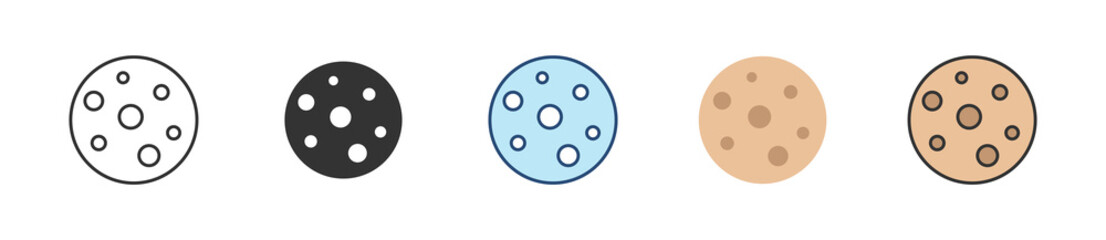 Cookie Icon Set Multiple Style Collection