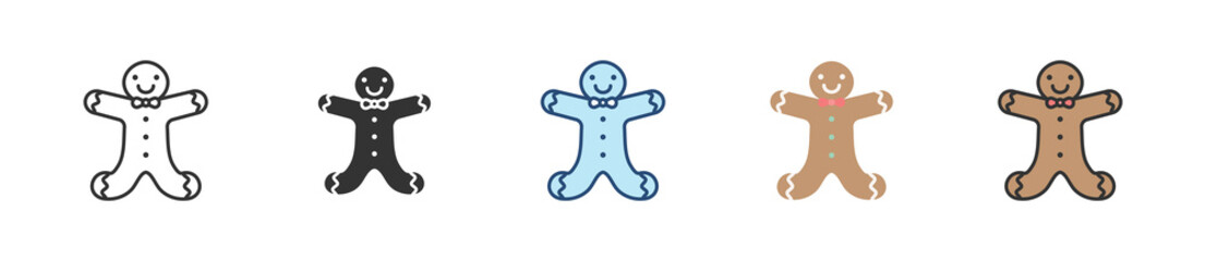 Gingerbread Icon Set Multiple Style Collection