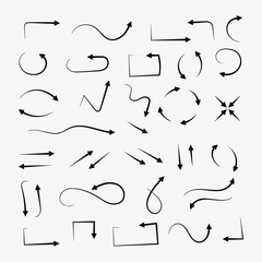 Black Arrows Vector Illustration