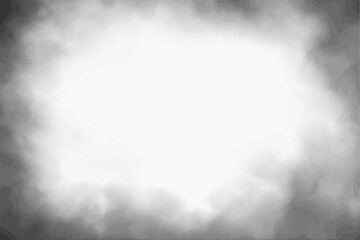black vector background texture with smoky cloudy white or gray center with dark vignette border