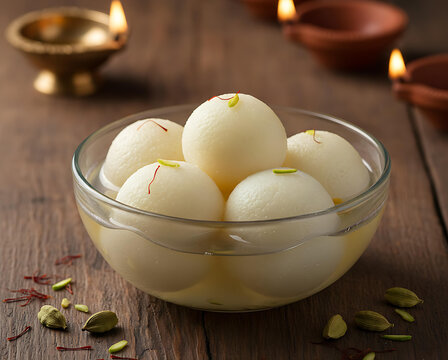 Traditional Indian Diwali Faral Feast with Besan Laddu, Chakli, Kaju Katli, Karanji, Dry Fruits, Pedha, Jalebi, Barfi, Gulab Jamun, Rasgulla, Poha Chivda and Shankarpali &ndash; Festive Sweets & Snacks