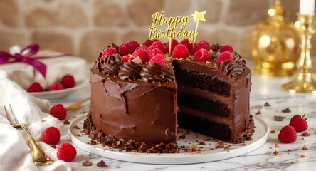 Classic French Chocolate Birthday Cake