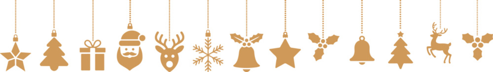 Christmas holiday decorations banner festive winter scene vector