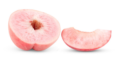 Peach isolated on transparent png (Image from camera)