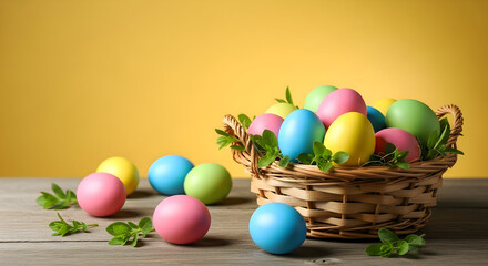 Vibrant Easter eggs composition for festive marketing campaigns and seasonal promotions reaching a diverse audience