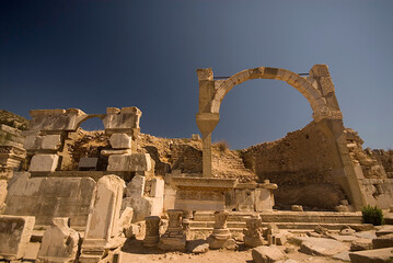 Street scene at Ancient Ruins of Ephesus, Turkey