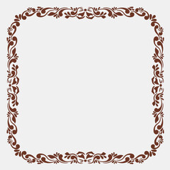 illustration art brown engraving frame decorate design