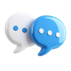 3D speech bubbles - Chat, messenger, social media icon. talk, bubble, text, icon, speech, chat, message