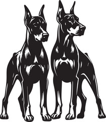 Dobermann Dog Vector