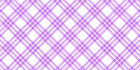 Purple gingham plaid pattern background. Light purple checkered pattern. Seamless tartan texture with white lines creating a soft geometric design for fabric, wallpaper, and wrapping paper.