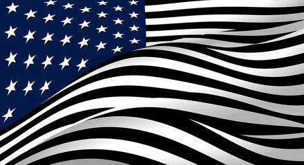 American patriotism and national pride a 3D USA illustration of the U.S. flag, honoring soldiers for Memorial Day, Veterans Day, and celebrating the labor force on Labor Day