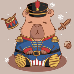 Capybara Nutcracker EPS file