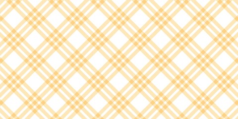 Autumn yellow gingham plaid pattern background. Seamless tartan design with warm pastel yellow lines on white backdrop, perfect for cozy fall fabric, wallpaper, or digital design.