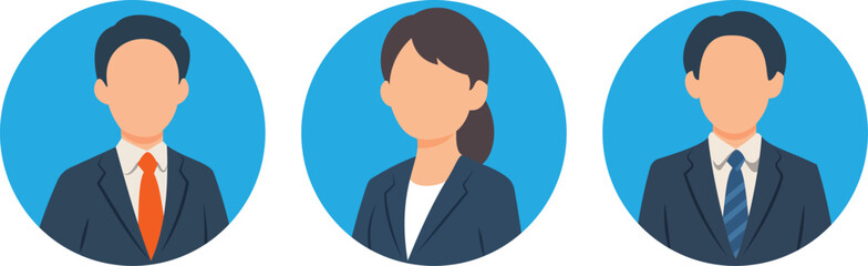 Professional Business Avatars Set for User Profiles and Team Pages