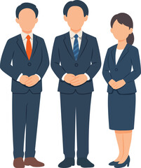 Flat Business People Character Set