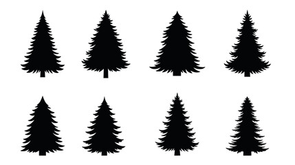 Obraz premium christmas trees collection