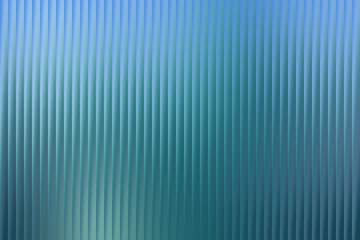 Obraz premium Abstract Blue Green Vertical Ribbed Frosted Glass Texture Background.
