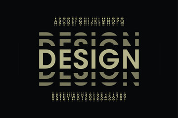 Abstract monogram letters alphabet Round Lettering font vector file. Minimal modern fonts for logo 
