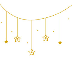 Flat New Year Star Decoration