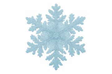 Snowflake crystal design representing winter season, cold weather, ice, frozen water, and natural festive decoration on transparent background