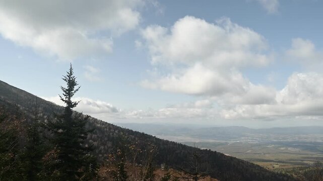 Time lapse of cloudy sky at top of Mt.Daisetsusan, Hokkaido Japan