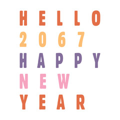 hello 2067 Happy New Year