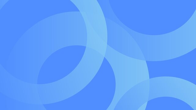 Modern abstract blue background with translucent overlapping geometric circles and gradient effects.