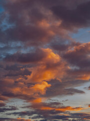 Obraz premium Colourful sunset clouds ,nature background