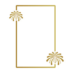 New Year Frame with Fireworks