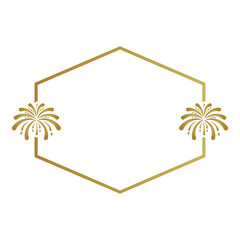 New Year Frame with Fireworks